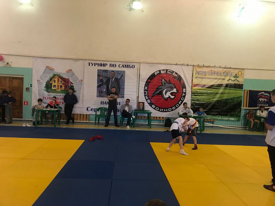 Фото турнира по самбо в память об учредителе поселка «Романовские дачи» 