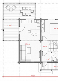 План первого этажа